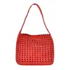 Bolsa Feminina Transfronteiriça Estilo Coreano Vazada Couro Macio Bolsa Tote Feminina Grande Capacidade Moda Bolsa de Ombro Único Versátil Bolsa para Mãe e Filho para o Dia a Dia