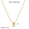 Collar Minimalista y Elegante de Acero Inoxidable Estilo Ins, Versátil Colgante de Gota de Agua de Alta Gama, Cadena Clavicular de Acero de Titanio Dorado 18K