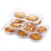Caja para Tartaleta de Huevo Caja de Embalaje para Hornear Bolsa de Plástico Transparente con Dibujos Caja de Embalaje para Llevar Pastel 1 2 3 468910 Piezas