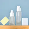 Stock Listo del Fabricante Botella Rellenable de Loción de 40 ml, Botella Vacía Transparente Cuadrada Portátil con Atomizador Cosmético, Botella de Muestra