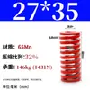 Mola helicoidal de compressão de fio plano forte retangular padrão japonês para molde de alta temperatura vermelha 65mn TM spring SWM carga 6