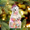 Amazon Nuevo 2026 Navidad Colgante Acrílico Animal Sombrero de Navidad Transfronterizo Decoración Árbol de Navidad Colgante Venta al por Mayor