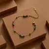 Pulsera de Piedra Natural Personalizada de Verano Europea y Americana Transfronteriza para Mujer, Diseño de Cuentas, Joyería Dulce y Sencilla de Acero de Titanio que No se Desvanece
