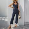 Pantalones de Comercio Exterior de Estación Independiente 2024 Verano Nuevo Ropa de Mujer Transfronteriza Europeos y Americanos Textura Color Sólido Pantalones Chaleco