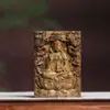 Transmissão ao Vivo de Amuletos Budistas Esculpidos Preciosos, Pingentes de Guanyin para Homens e Mulheres, Pingentes de Madeira Antiga, Colares Inspirados no Zen, Presentes de Feriado