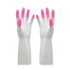 Guantes de Plástico de Goma Impermeables con Patrón Imprimible para Lavar Platos, Limpieza del Hogar, para Mujer