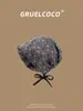 Gorro Dupla Face para Mulheres, Novo Chapéu Lenço Xadrez Retrô para Outono e Inverno, Chapéu Headwrap de Estilo Sofisticado, Chapéu Quente e Moderno para Clima Frio
