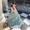 Vestido Suspensório Floral Único e Lindo Estilo Francês para Mulheres, Vestido Longo de Verão com Ajuste na Cintura e Barra Larga para Estilo de Férias na Praia