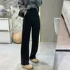 La primavera no se retrasa Nuevos productos de otoño Algodón elástico con cordón y cintura elástica Estilo perezoso Pierna curva Pantalones de chándal casuales de pierna ancha Adelgazantes para mujer