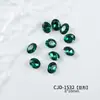 Popular Esmeralda Punta Inferior Manicura Forma Especial Diamante Multifacético Amor Hacha Super Brillante Versátil Uña Diamante Joyería Al Por Mayor
