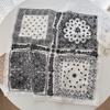 Novidade Grade de Quatro Palácios Flor de Caju Renda Lenço Quadrado Pequeno Moda Feminina Versátil Estilo Ocidental Lenço Lenço de Proteção para o Pescoço
