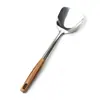 Set de Espátula y Cucharón Magnético No Magnético de Acero Inoxidable con Mango de Madera Veteada Utensilios de Cocina Fabricante Jieyang Venta Directa Colador