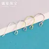 Ganchos para Orejas de Plata S925 Accesorios para Pendientes DIY Cabeza de Perla de Resorte Accesorios para Pendientes No Alergénicos Piezas