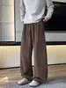 Coleção Outono 2026: Calça Plissada de Fibra de Bambu com Pernas Curvas, Tamanhos M-5XL, HK26799-Especial P34