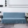 Funda de sofá elástica sin brazos, con ribete jacquard de cobertura total, funda para sofá cama plegable, adecuada para todas las estaciones, funda protectora a prueba de polvo