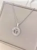 Collar Transfronterizo Europeo y Americano Más Vendido Collar con Letra Inglesa Zirconia Diseño de Lujo Ligero de Nicho Accesorios Versátiles Que No Se Desvanecen