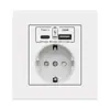 Tipo 86 Estándar Europeo Estándar Británico Enchufe Británico de 13A Piel Blanca Tipo 146 Panel de Enchufe de Interruptor para Cocina Exclusivamente para Exportación