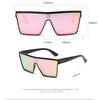 Gafas de Sol Europeas y Americanas de Marco Grande Transfronterizas, Protección Solar, Protección Ultravioleta, Gafas de Sol para Conducir, Visera Solar de Una Pieza de Moda para Fotografía Callejera