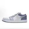 Zapatillas transfronterizas AJ1 puras originales de Putian, zapatillas de baloncesto de caña baja para hombre y mujer, diseño de panda blanco y negro, patrón de rayo, estilo de pareja, Jordan 1 con el icónico logo "swoosh"