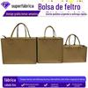 Bolsa de Feltro Grossa Atacado com Tampa Personalizada para Empresa Bolsa de Presente de Feltro para Feriado Bolsa Tote Bolsa Tote de Feltro