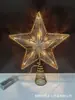 Estrella para la punta del árbol de 10 pulgadas luminosa transfronteriza decoración de árbol de Navidad estrella de cinco puntas de hierro con polvo luminoso fábrica de estrellas para la punta del árbol outlet