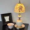 Designer de Abajur Luxo Leve Mármore Falso Espanhol Luminária de Mesa Vento Sala de Estar Quarto Mesinha de Cabeceira Luminária Decorativa Luminária de Mesa Ferro