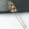 Accesorios para Joyería DIY Cobre Antiguo Se Puede Incrustar con Estanque de Lotos Luz de Luna Pasador de Pelo 26*140mm Material para Pasador de Pelo A081