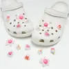 Perla de Resina Iridiscente Agujero Flor de Zapato 3D Accesorios Flor Estrella de Mar Concha DIY Hebilla de Zapato Desmontable Venta al por Mayor
