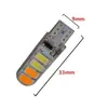 T10 W5W 194 168 5630 8SMD LED luz de pisca de carro bicolor T10 lâmpada de silicone 12V
