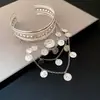 Pulsera de Brazo con Borla Redonda de Metal para Retrato, Pulsera de Estilo Exagerado Transfronterizo Europeo y Americano, Joyería de Lujo Ligero de Alta Gama para Mujeres