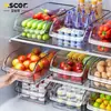 Refrigerador Almacenamiento Caja de Conservación de Grado Alimenticio Huevos Congelados Caja de Almacenamiento para el Hogar Cocina Caja de Almacenamiento de Alimentos para Frutas y Verduras