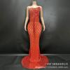 Dream Dance Amazon Más Vendido Brillante Correa de Diamante Sin Mangas Espalda Descubierta Sexy Elegante Sirena Lujo Traje de Actuación