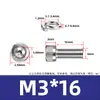 Aço inoxidável 304 DIN912 Cabeça de copo arruela de mola hexagonal parafuso de máquina de combinação dupla cabeça cilíndrica recartilhada M3M8