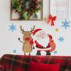 Pegatinas de Pared de Reno de Papá Noel que Brillan en la Oscuridad para Sala de Estar y Dormitorio, Pegatinas Decorativas de Pared de Fondo para Ambiente Festivo, Pegatinas de Pared Autoadhesivas