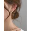 Brincos de pérolas compactas de ouro francês com diamantes temperamento feminino versão coreana dos novos brincos de furo de orelha da moda atacado