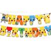 Traje de fiesta de cumpleaños de Pokémon Pikachu charola de papel vaso de papel servilleta mantel banderín arreglo de pastel decoración