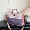 Nueva Bolsa de Viaje Color-Blocking de Moda para Viajes Cortos, Exquisita Cartera de Mano para Viajes de Negocios y Gimnasio, Bolso de Hombro, Bolsa de Almacenamiento para Alojamiento y Equipaje de Gimnasio
