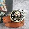 Cinturón con Hebilla de Aleación Vintage para Hombre, Hebilla de Placa Personalizada de Moda, Cinturón con Hebilla de Cabeza de Toro en Relieve, Cinturón Versátil para Pantalones