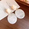 Pendientes Cuadrados Ovalados de Resina Aguja de Plata, Pendientes de Alto Nivel Retro Maillard, Pendientes de Diseño de Nicho