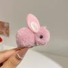 Grampo de Cabelo Coelho Tridimensional Fofo Atividade Push Pequeno Presente Infantil Grampo de Cabelo Coelho Fofo Popular na Internet Acessórios de Cabelo Criativos para Mulheres