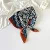 Lenço de Seda Paisley Caju de Alto Padrão para o Verão 70% Seda Artificial Chiffon Lenço Quadrado Moda Pequeno Lenço de Seda Lenço de Pescoço Feminino