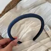 Faixa de Cabeça Simples Estilo Coreano com Estrela de Prata e Tira de Couro de Vaca Nova Faixa de Cabeça de Esponja Alta Caveira Moda Versátil Presilha de Cabelo