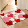 TEMU Oferta Especial Día de San Valentín Amor Franela Felpudo para Puerta de Entrada del Hogar
