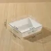 Caja de Empaque para Sándwiches, Hojaldre de Carne Deshebrada, Postres Mochi Horneados, Pasteles Estilo Occidental, Caja Transparente Desechable para Llevar