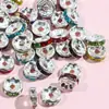 50 Peças Pulseiras Tornozeleiras Coloridas de Fio com Contas de Diamante Redondas Acessórios para Joias DIY