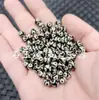 Preto e Branco três olhos contas redondas inocentes Contas soltas de Jade contas de ágata 6mm acessórios de pulseira colar diy contas