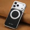 Funda para iPhone 18 Pro Max con Carga Inalámbrica, Succión Magnética, Soporte Giratorio 360°, Hebilla de Anillo, Funda de Cuero