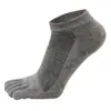 Calcetines de Cinco Dedos, Calcetines Cortos de Malla, Calcetines Finos de Verano Absorbentes de Sudor, Calcetines con Dedos Separados, Calcetines Bajos de Color Sólido de Hilo de Algodón Tipo Barco, Calcetines de Verano para Yoga