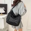 Bolso de Hombro Casual de Gran Capacidad al por Mayor para Mujer de Fabricantes de Comercio Exterior, Bolso Tote Texturizado de Estilo Nuevo, Bolso Cruzado Simple