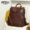 Mochila de Couro PU Estilo Novo 2025 para Mulheres, Versão Coreana Fashion e Tendência, Bolsa Feminina Estampada Versátil e Estilosa, Mochila Escolar para Estudantes de Grande Capacidade